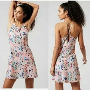 Athleta Infinity Robe Floral Athletic Skorts Mini Dress Size L Pink Tennis Prep